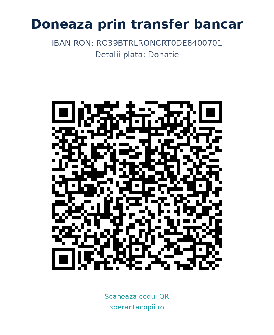 Cod QR pentru IBAN Asociația SPERANȚĂ